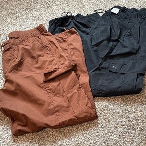 Brown and Black Cargo Pants